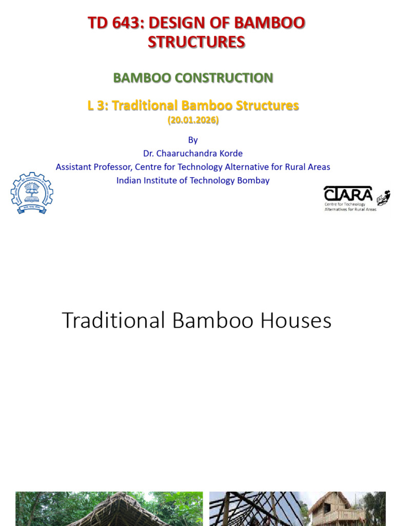 4 Traditional Bamboo Structures | PDF | Bamboo | Wall