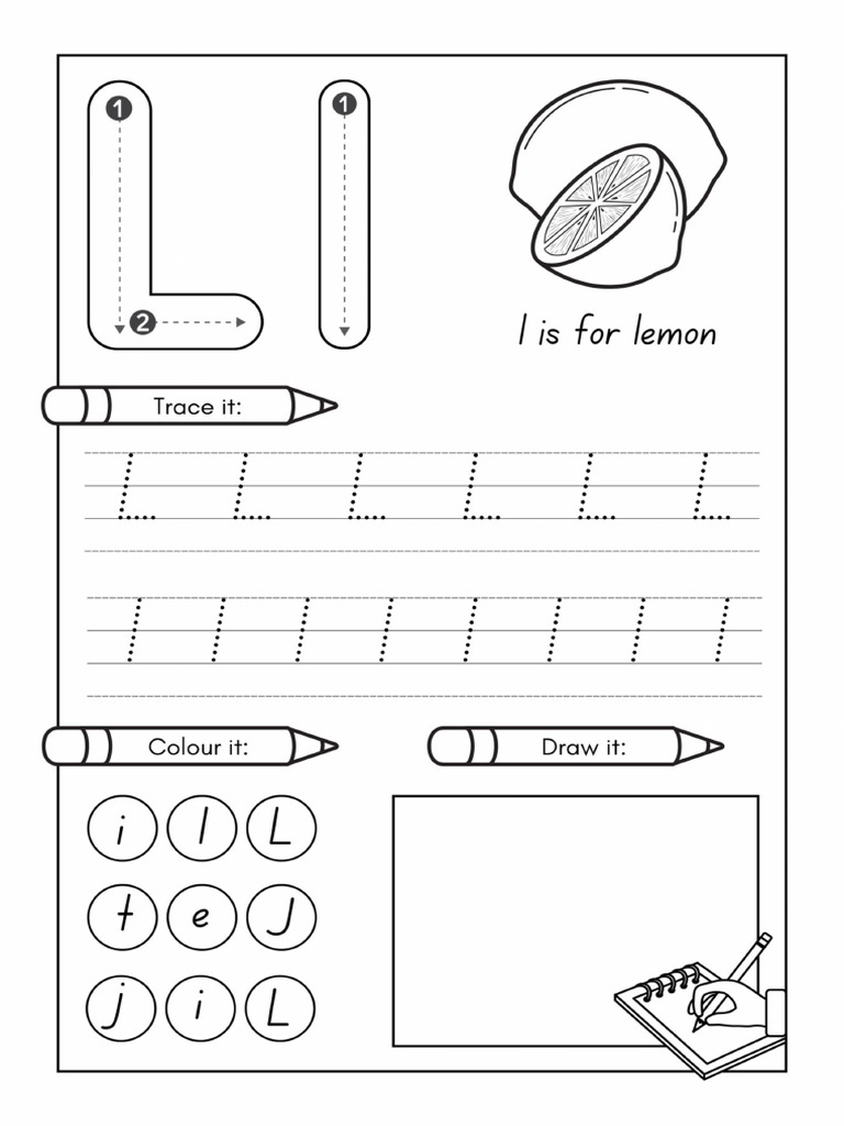 Letter L L Homework | PDF