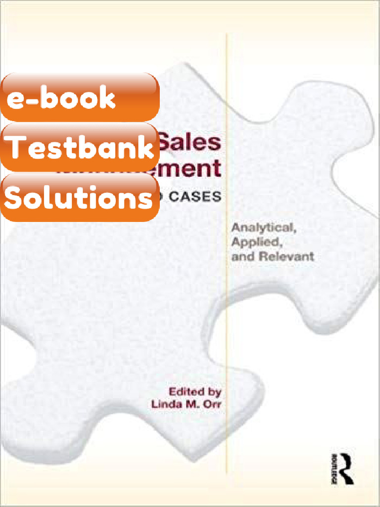 Testbank Advanced Sales Management Handbook and Cases Fast Download ...