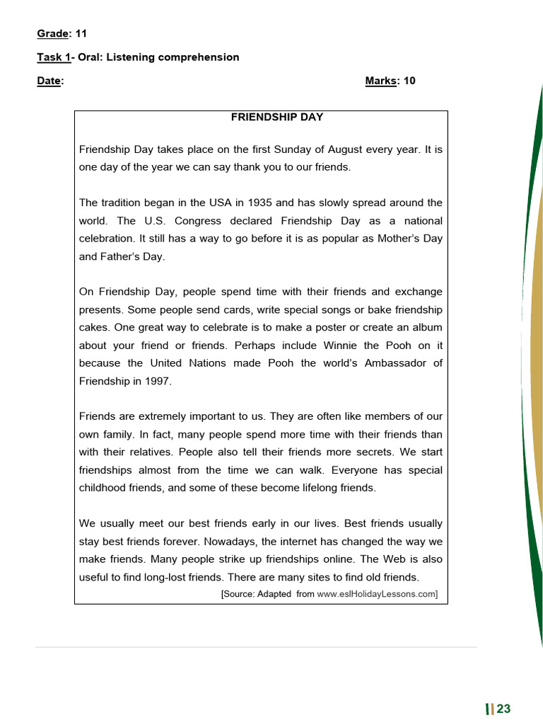 FET ENGLISH FAL Grades 10 - 12 - Removed | PDF | Chess Theory