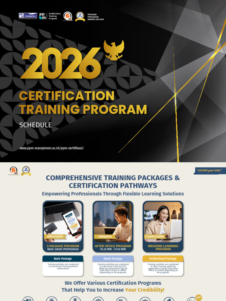 Certification Training Program Schedule 2026 | PDF | Business
