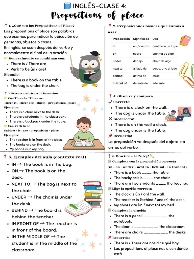 Class 4 Prepositions of Place - English For All - 20260201 - 172856 ...