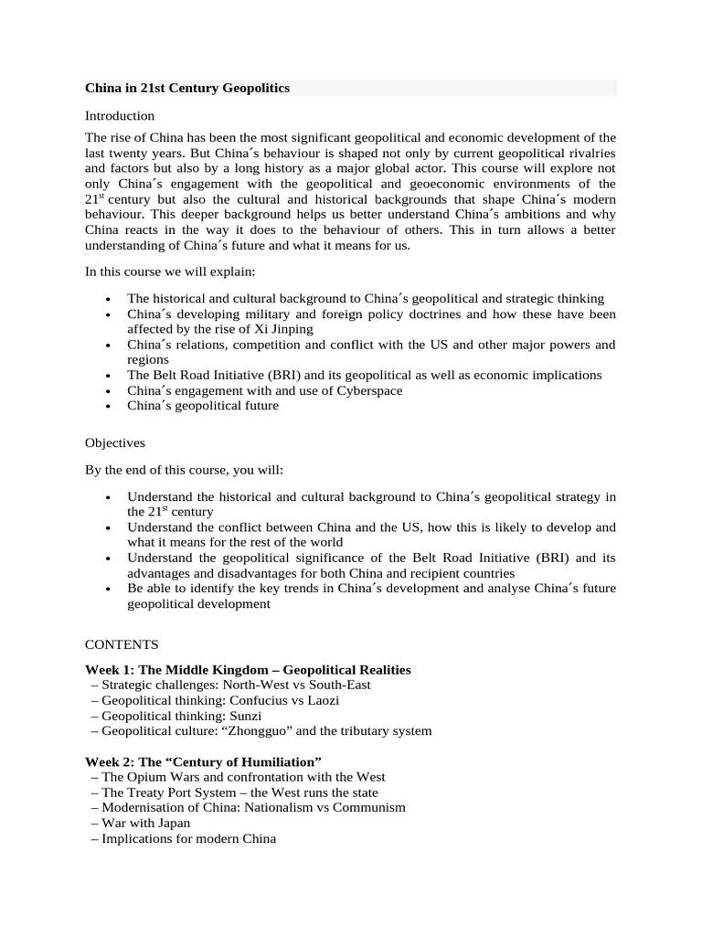 China in 21st Century Geopolitics | PDF | China | World Politics