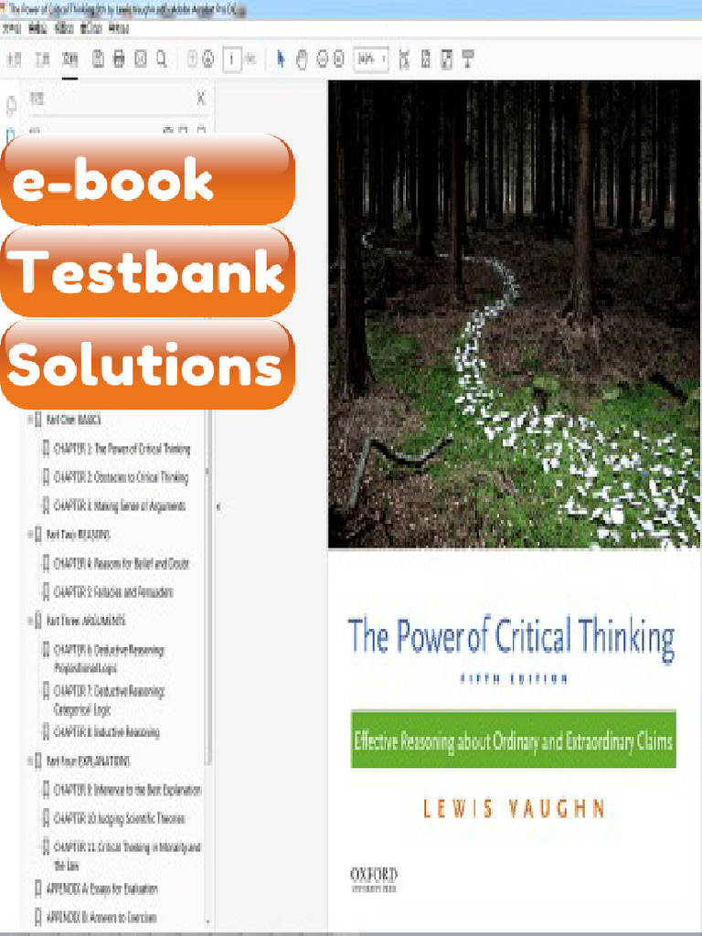 Testbank The Power of Critical Thinking 5th by Lewis Vaughn Fast ...