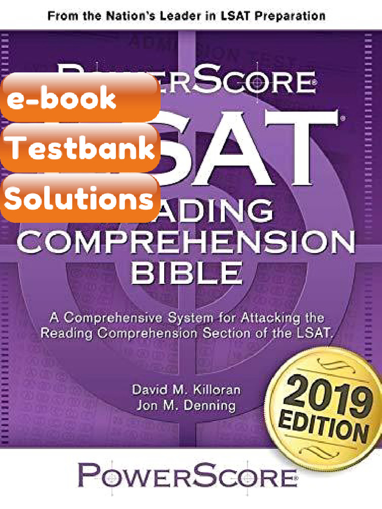 Testbank The PowerScore LSAT Reading Comprehension Bible 2019 Edition ...