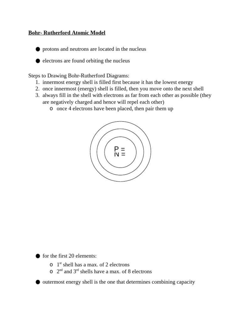 8.0 Bohr-Rutherford Atomic Model | PDF