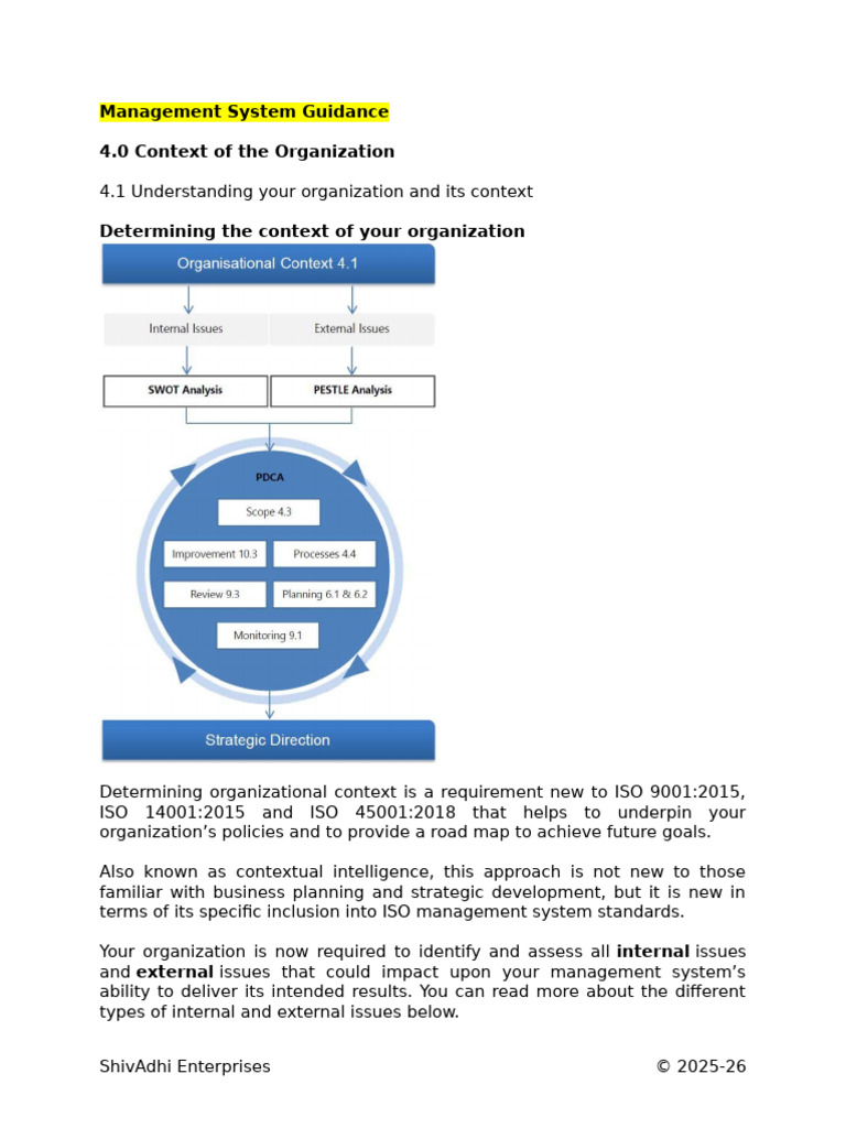 Management System Guidance - ISO 9001 - 2015 - QMS (Training) | PDF ...