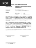 Carta de conformidad