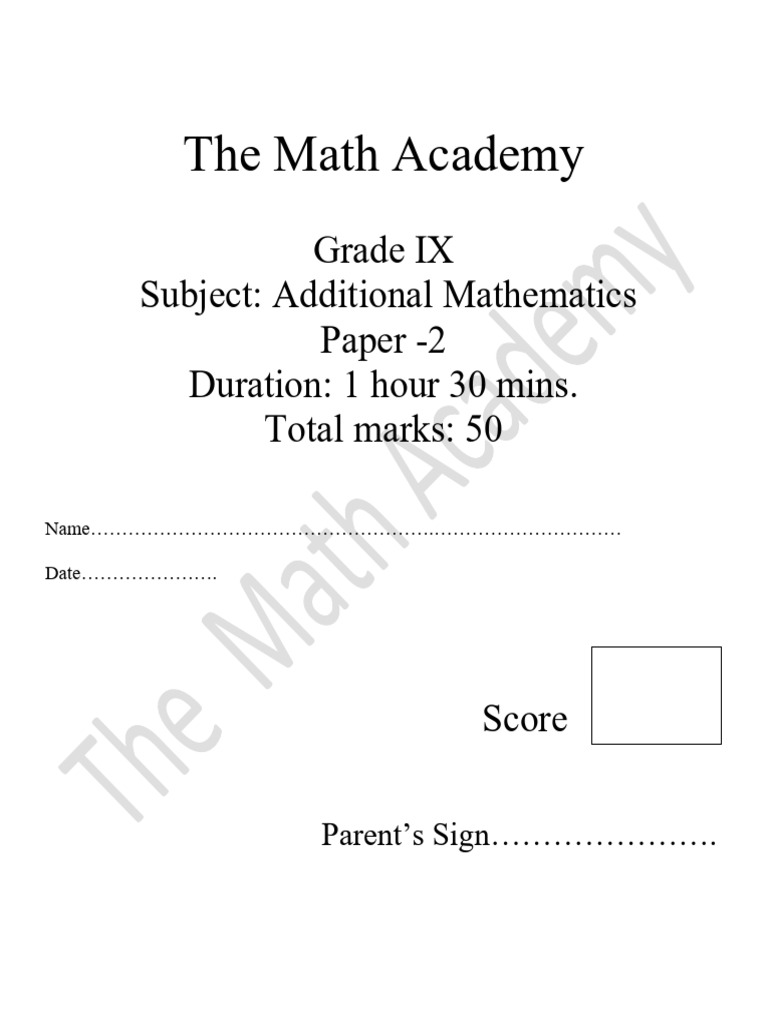 Grade 9 Add Maths Topic Differentiation | PDF