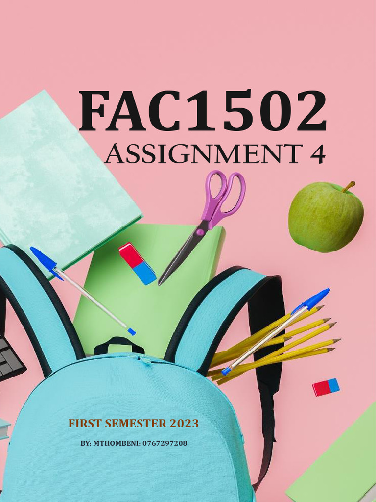 FAC1502 Assignment 4 Solutions First Semester 2023 | PDF | Debits And ...