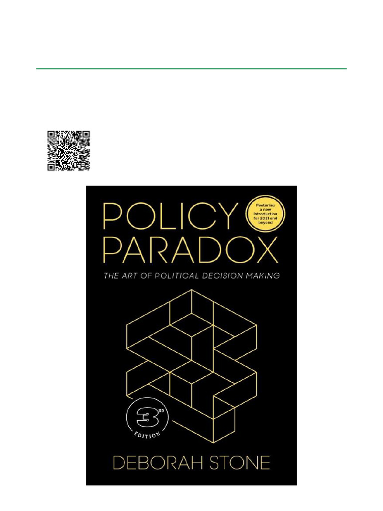 Policy Paradox The Art of Political Decision Making, 3rd Edition ISBN 9780393912722, 0393912728 ...