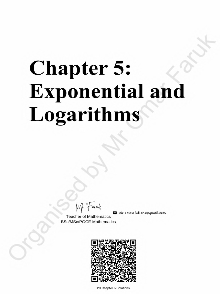 p3 Chapter 5 Exponential and Logarithms (1) | PDF