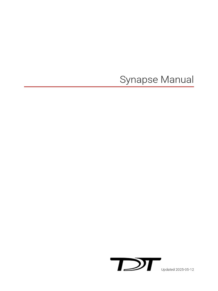 Synapse Manual | PDF | Computer File | Digital Signal Processor