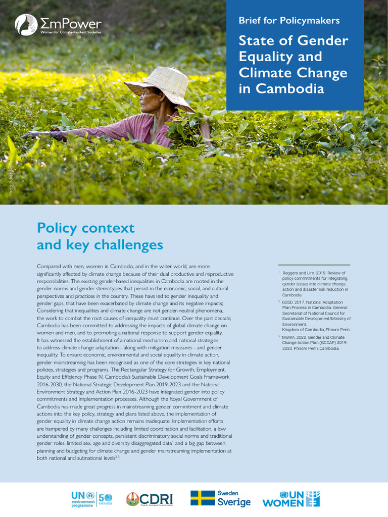 Brief For Policymakers - State of Gender Equalutt and Climate Change in ...