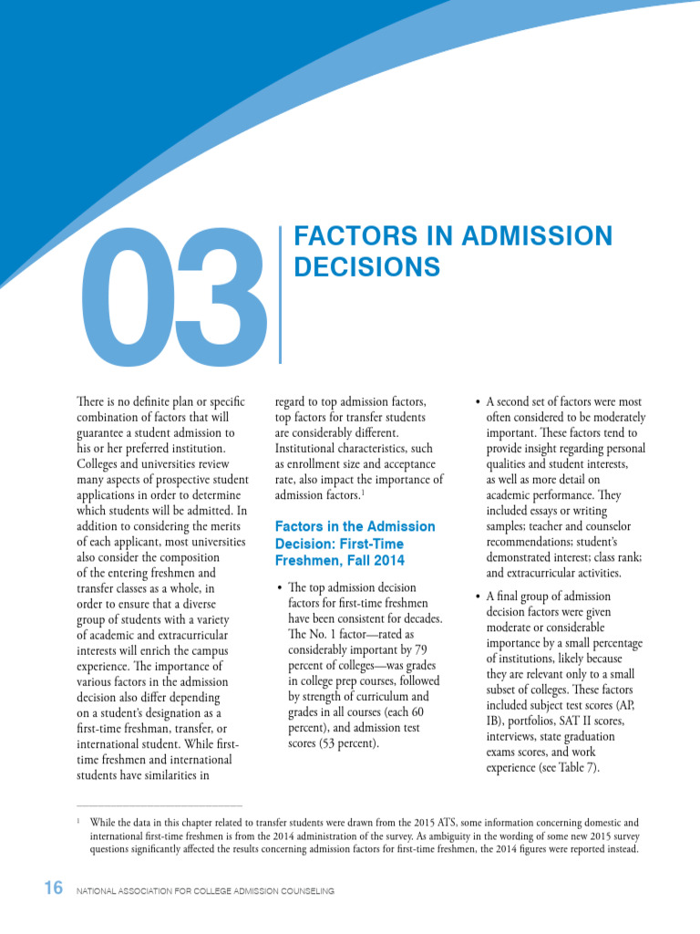 7-Factors in The Admissions Process | PDF | University And College ...