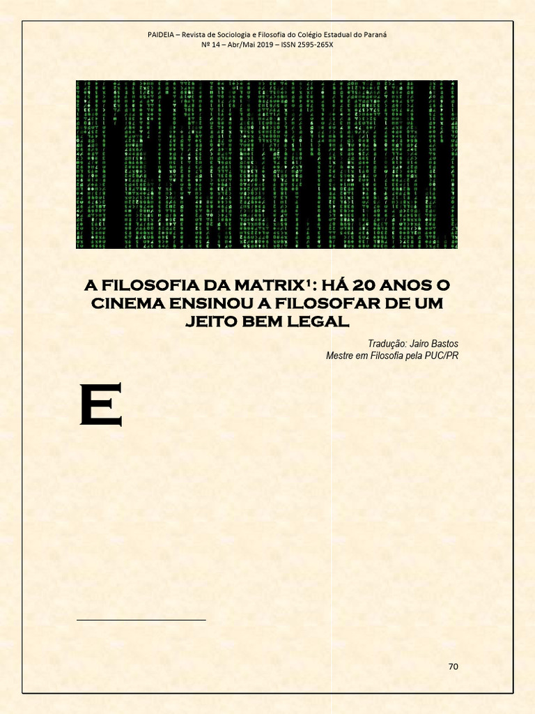 The Philosophy of The Matrix | PDF