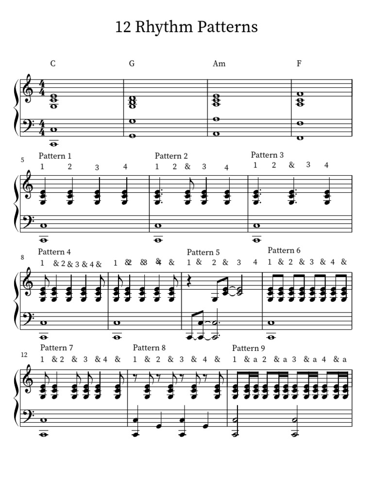 12 Rhythm Patterns | PDF