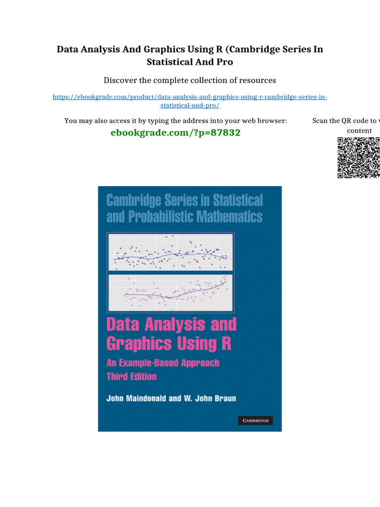 Data Analysis and Graphics Using R (Cambridge Series in Statistical and ...
