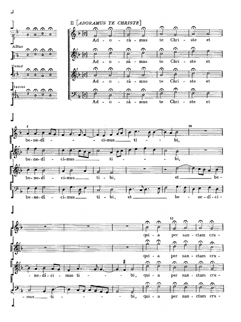 Adoramus Te Christe (SATB) (Gaffurio Franchino) | PDF