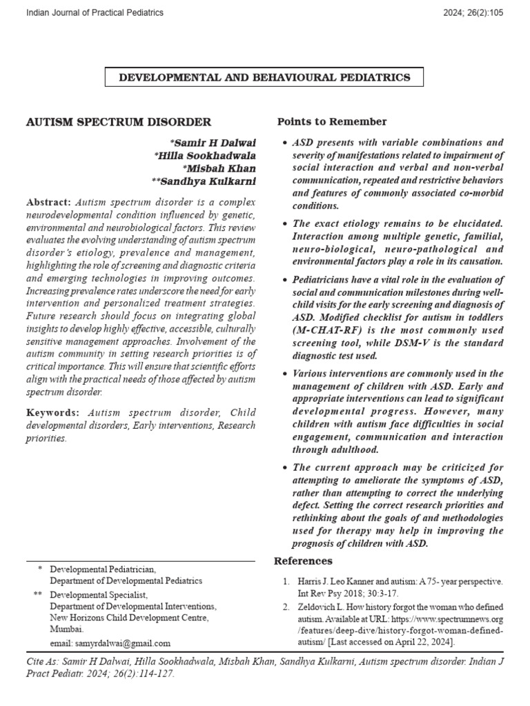 Autism Spectrum Disorder | PDF | Autism | Mental Disorder