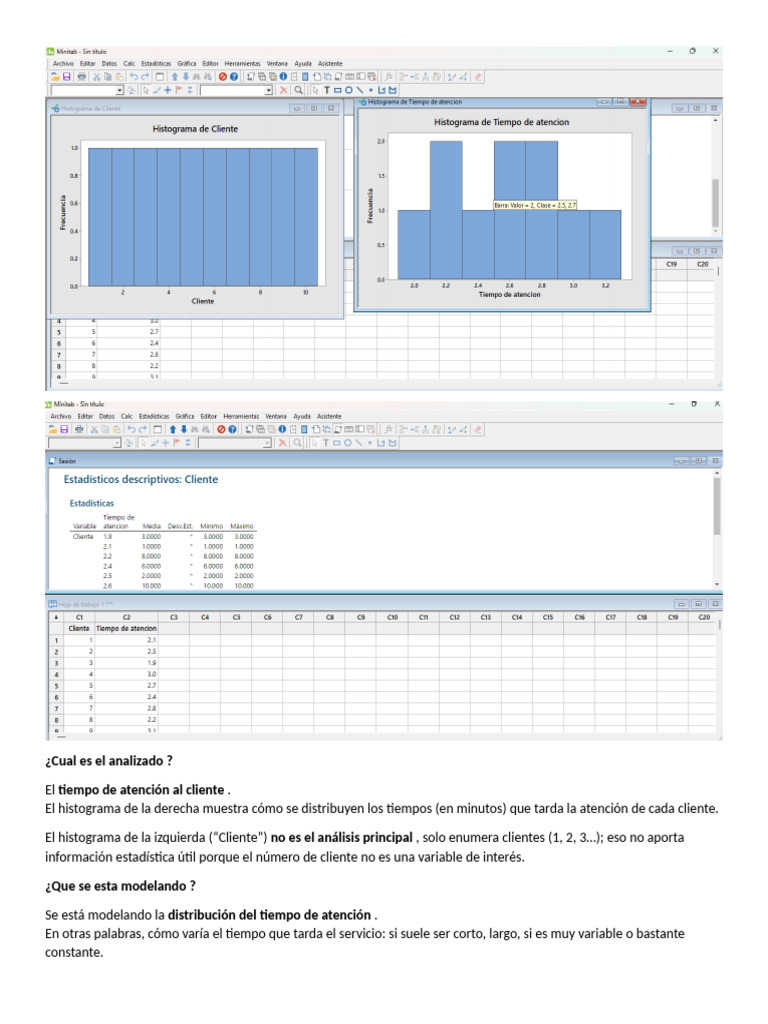 Minitab Simulacion Eje1 | PDF