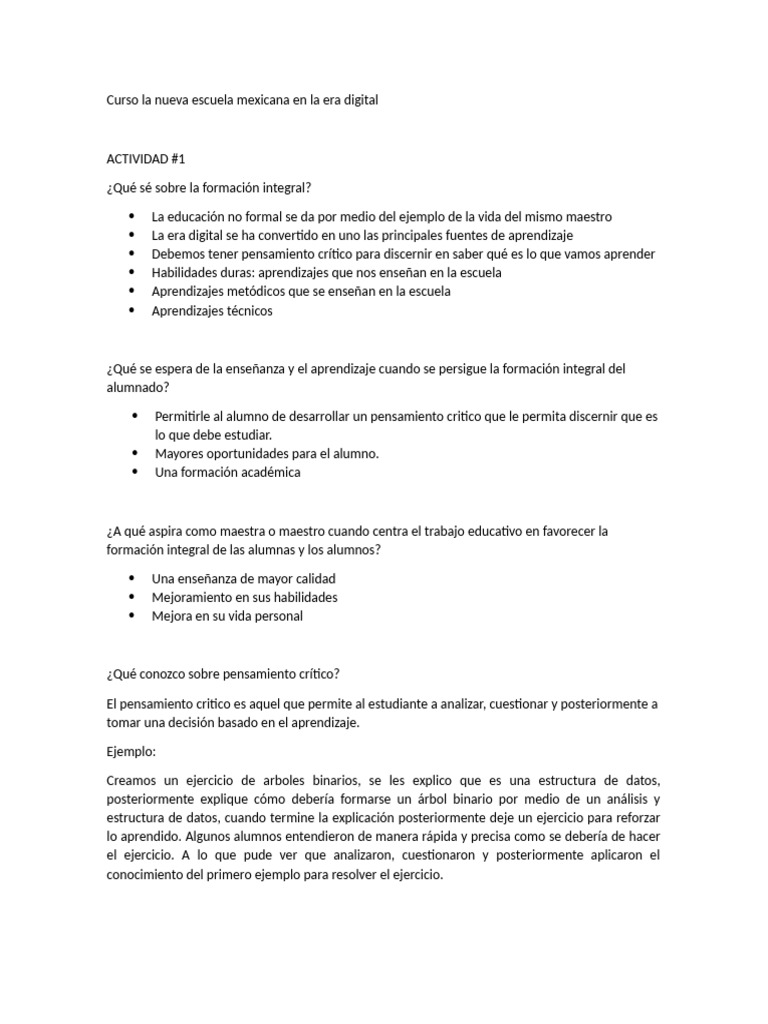 Curso La Nueva Escuela Mexicana en La Era Digital | PDF