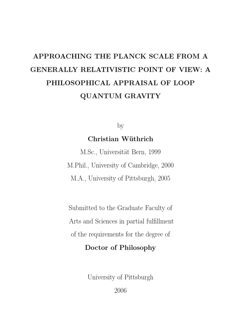 Approaching The Planck Scale From A Generally Rela | PDF | Elementary ...