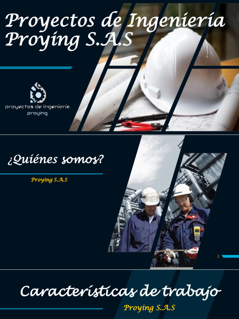 Brochure Proyectos de Ingenieria Proying S.A.S | PDF | Vapor | Acero