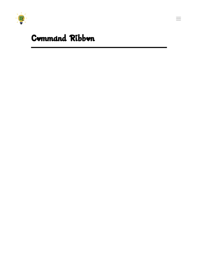 Command Ribbon - How To Excel | PDF | Microsoft Excel | Visual Basic ...