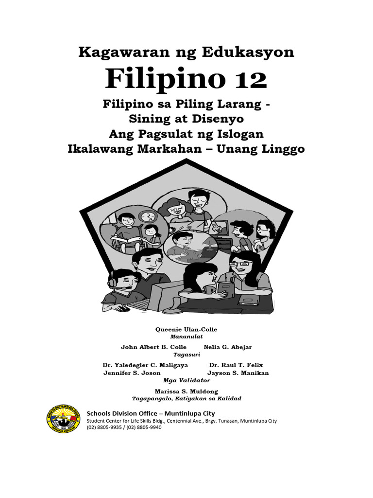 Filipino 12 Sining Modyul 1 - Ang Pagsulat NG Islogan | PDF