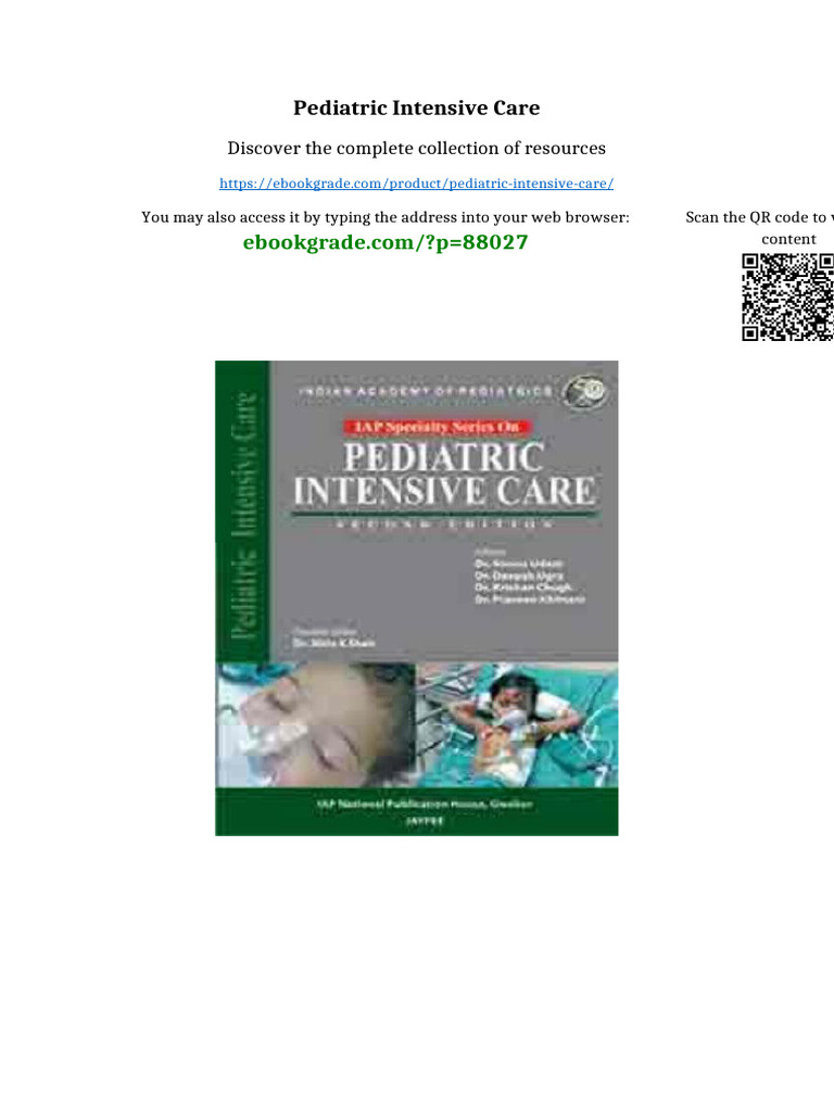 Pediatric Intensive Care Digital Download | PDF