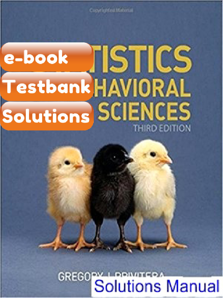 Statistics for the Behavioral Sciences 3rd Edition Privitera Testbank ...