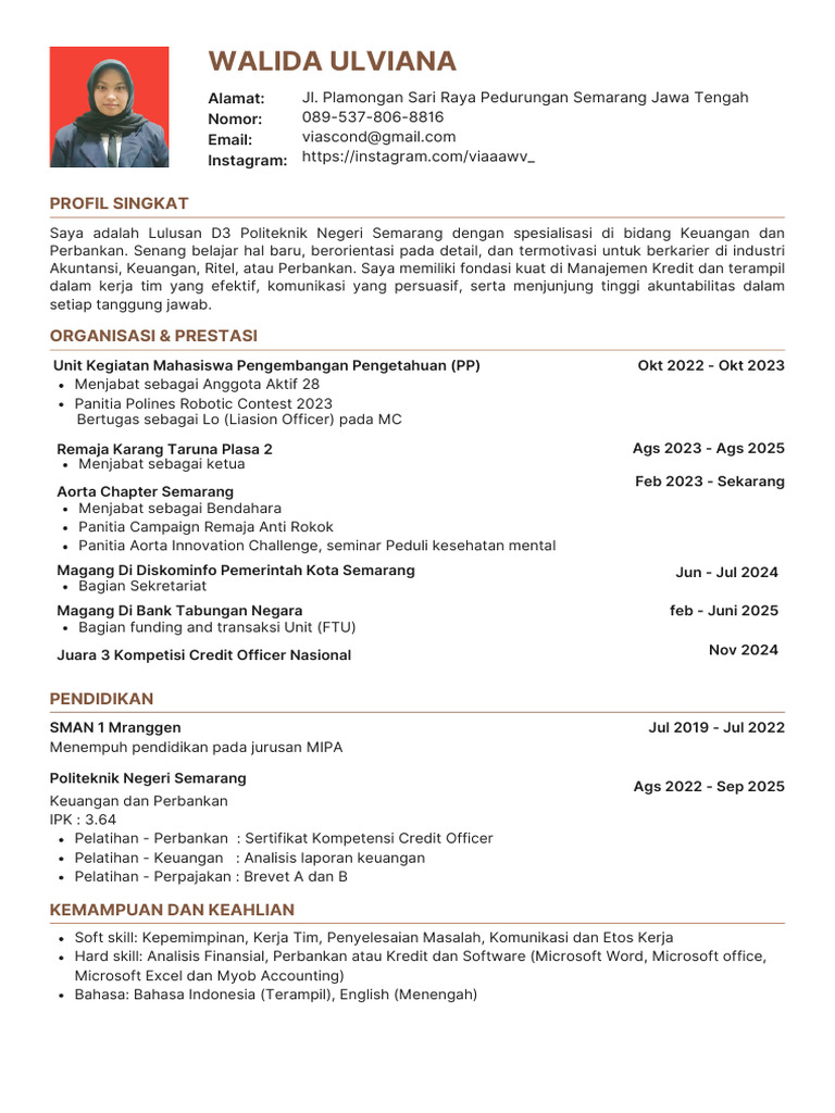 CV Walida | PDF