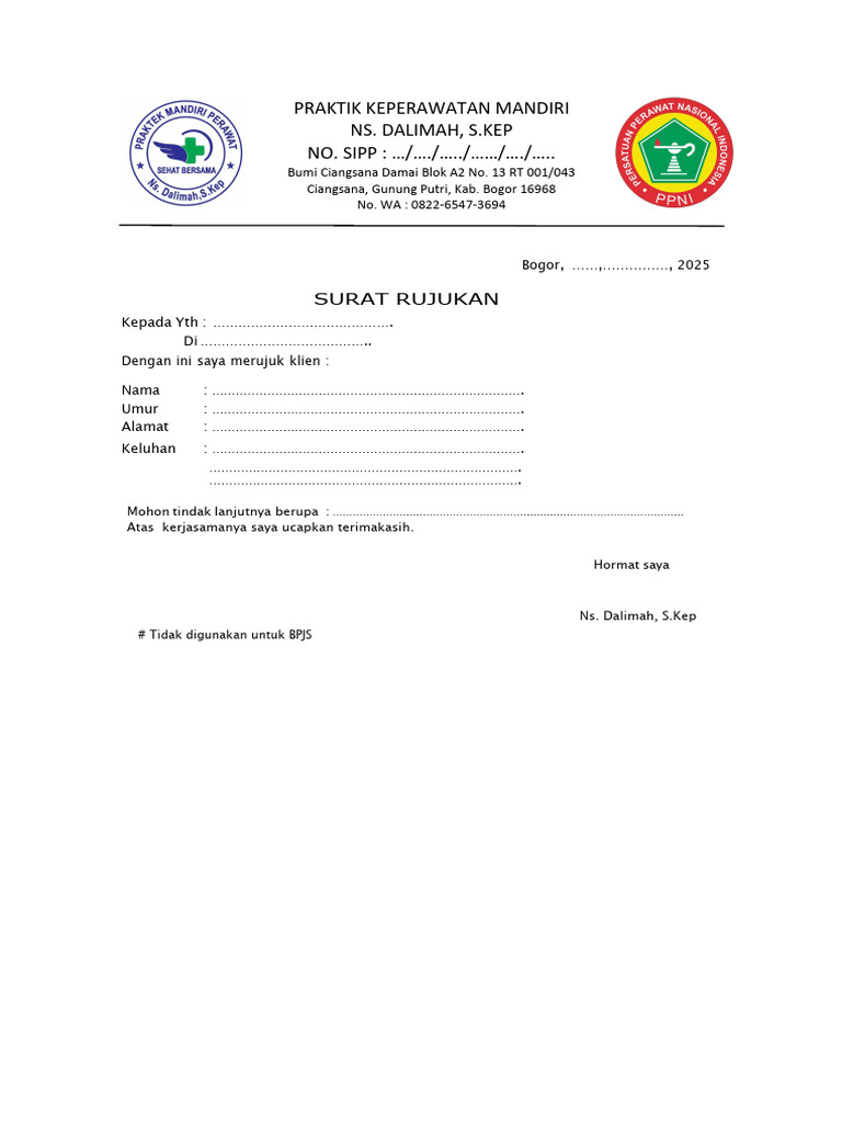 Surat Rujukan | PDF