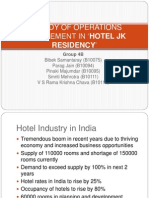 A Study of Operations Management in Hotel JK ': Residency