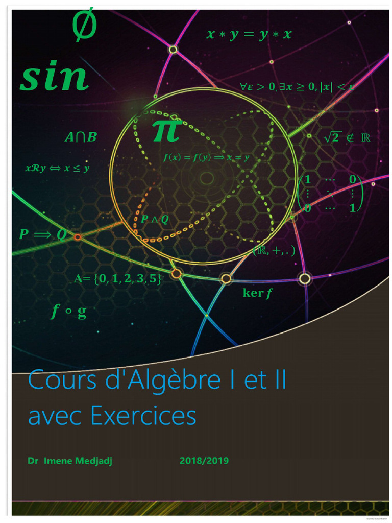 Algèbre Avec Exo Corrigé | PDF
