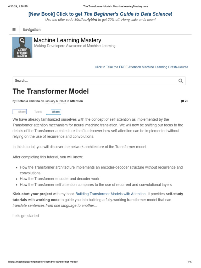 The Transformer Model | PDF | Machine Learning | Computing