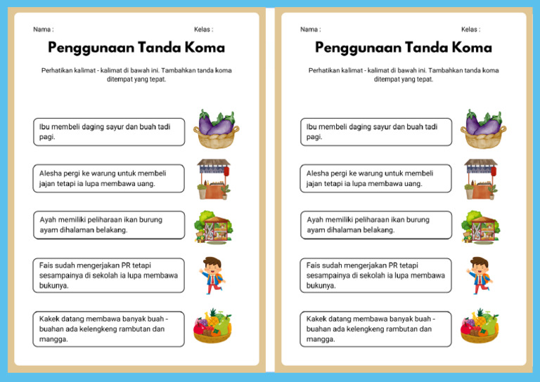 Home and School Digital Worksheet Lilac Illustrated Simple Style (2) | PDF