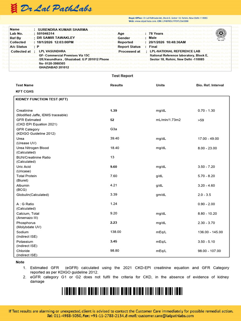 Page 1 of 7 | PDF | Creatinine | Kidney