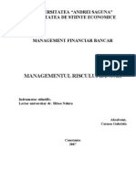 Lucrare de Dizertatie - Managementul Riscului Bancar