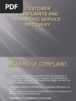 Customer Complaints and Service Recovery