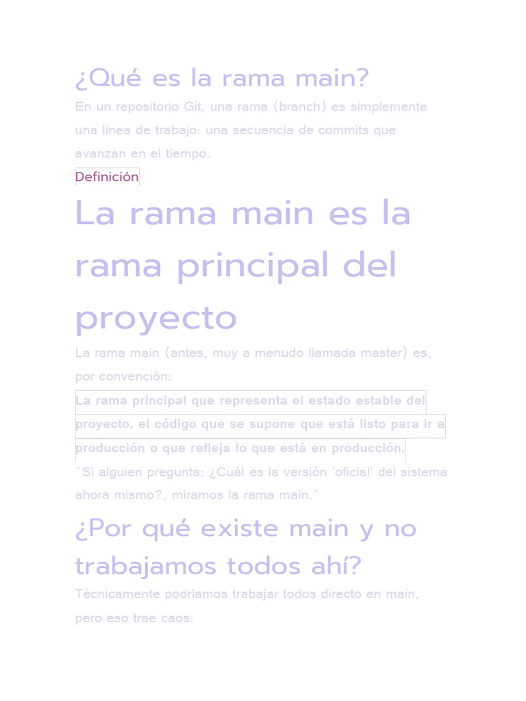 Qué Es La Rama Main | PDF | Software | Informática