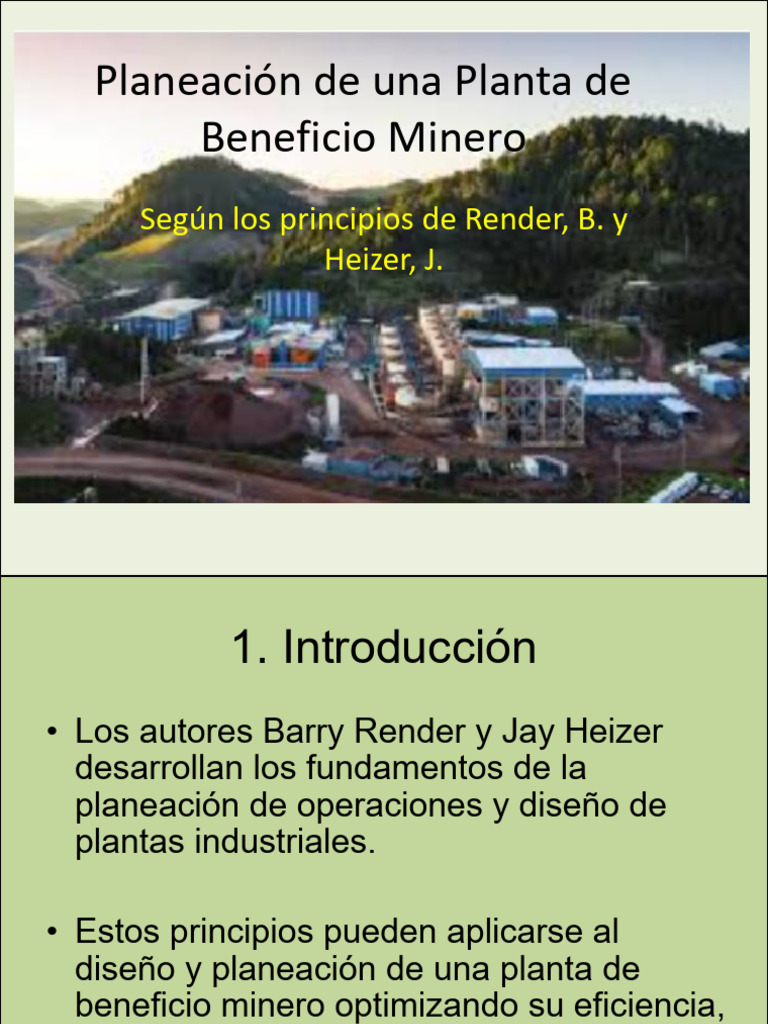 Planta Beneficio Segun Render Heizer | PDF | Minería | Planificación