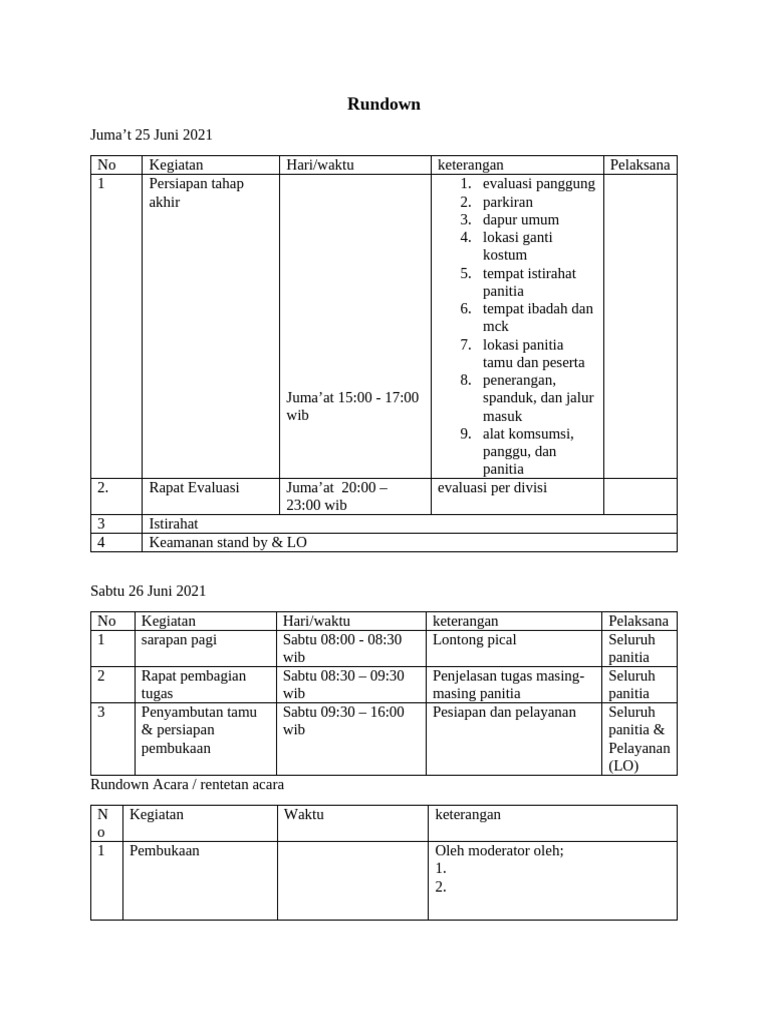 Rundown | PDF