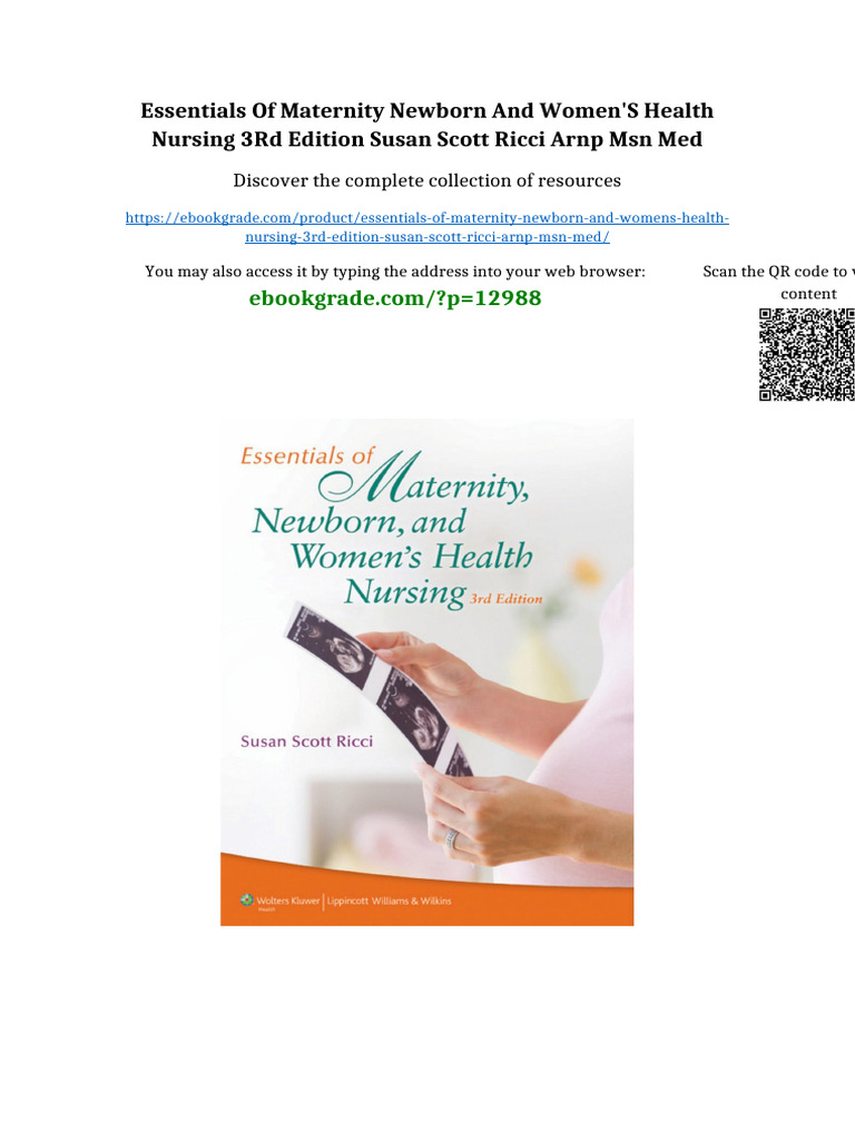 Essentials of Maternity Newborn and Women's Health Nursing 3rd Edition ...