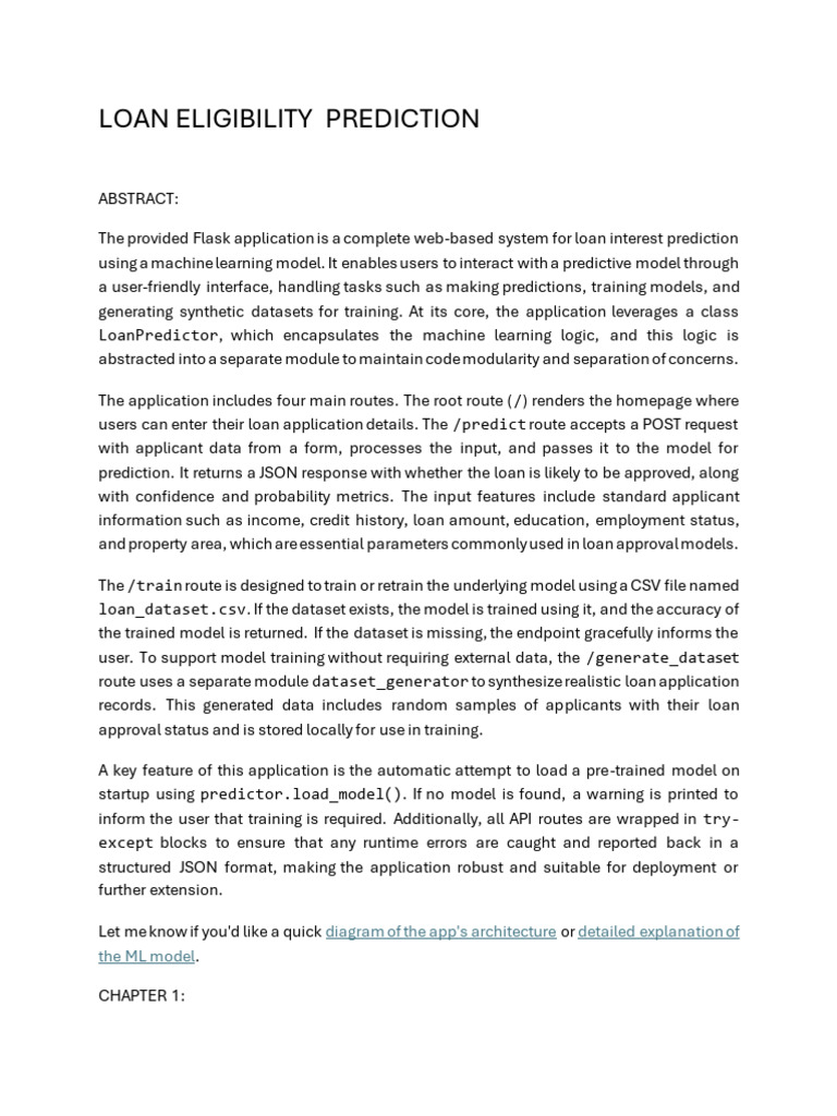 Loan Eligibility Prediction | PDF | Machine Learning | Usability