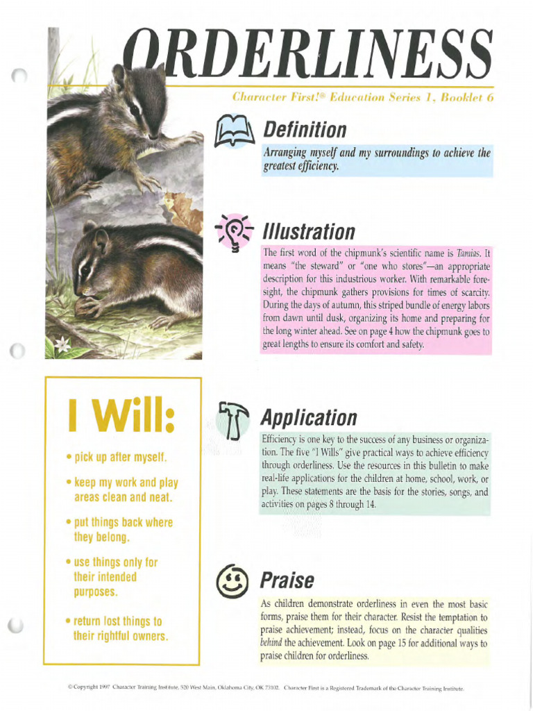 Orderliness Book | PDF