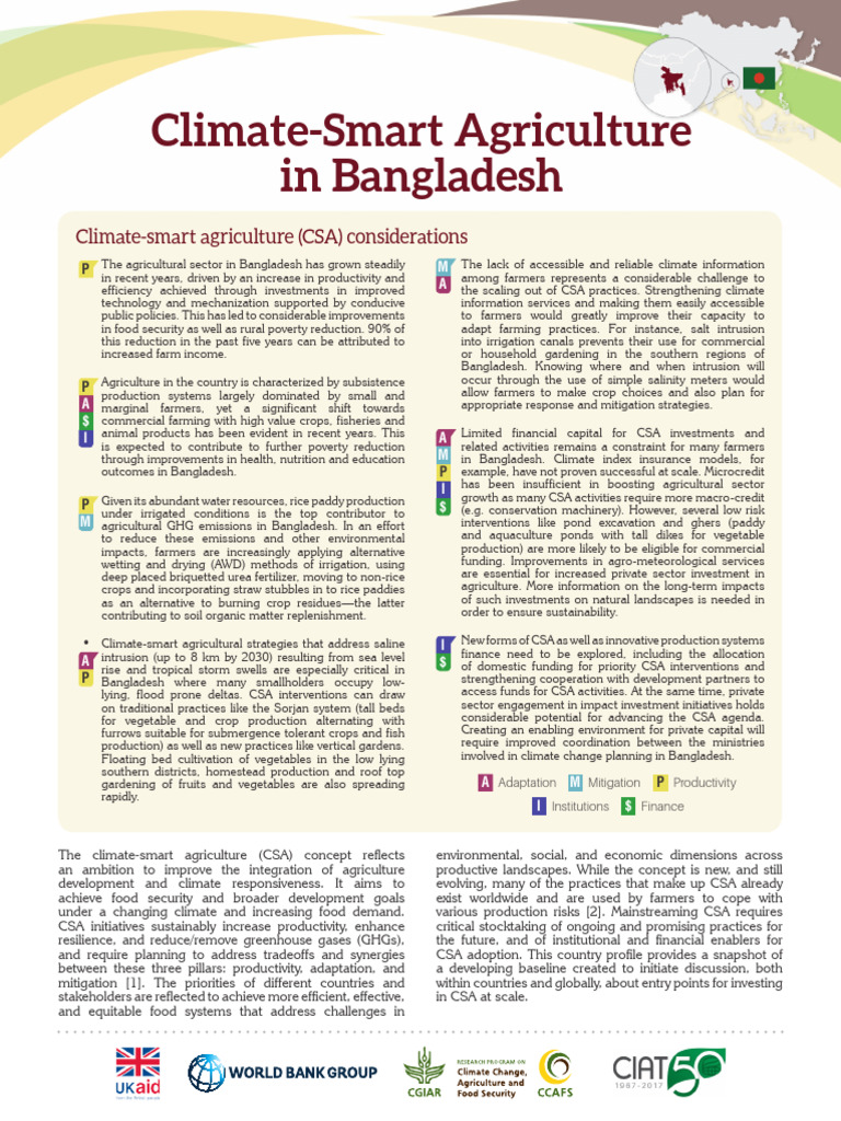 Climate Smart Agriculture | PDF | Agriculture | Rice