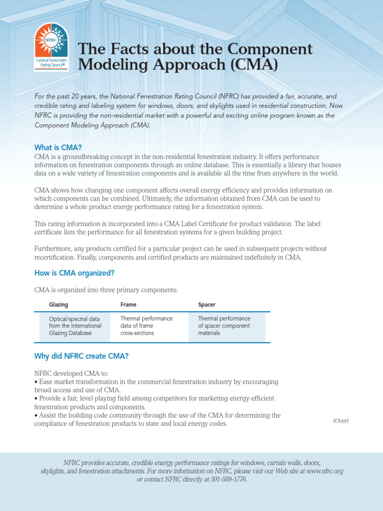 CMA Informational Pack | PDF | Window