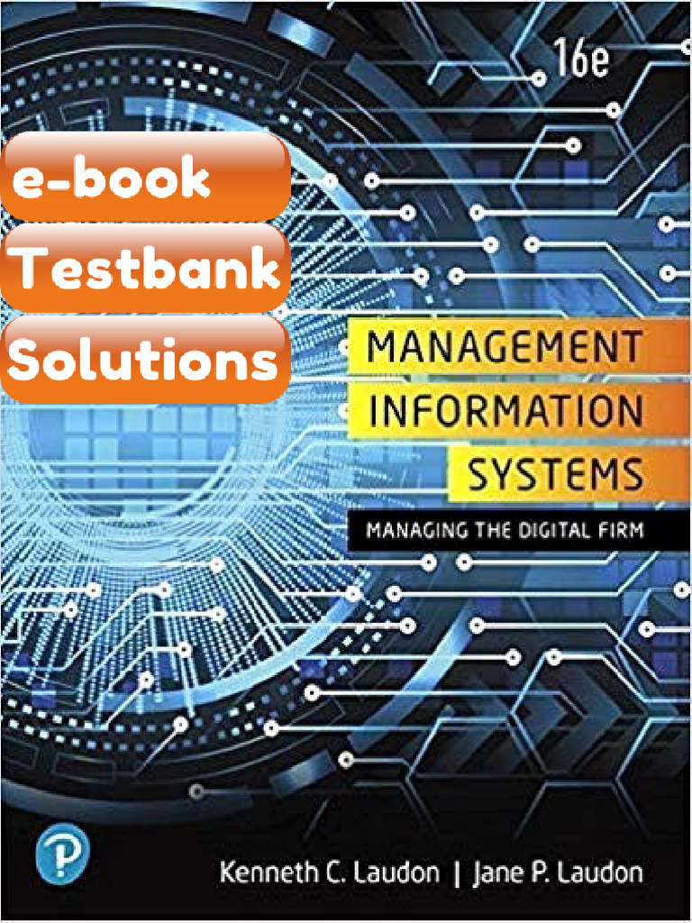 Testbank ETextbook PDF for Management Information Systems Managing the ...